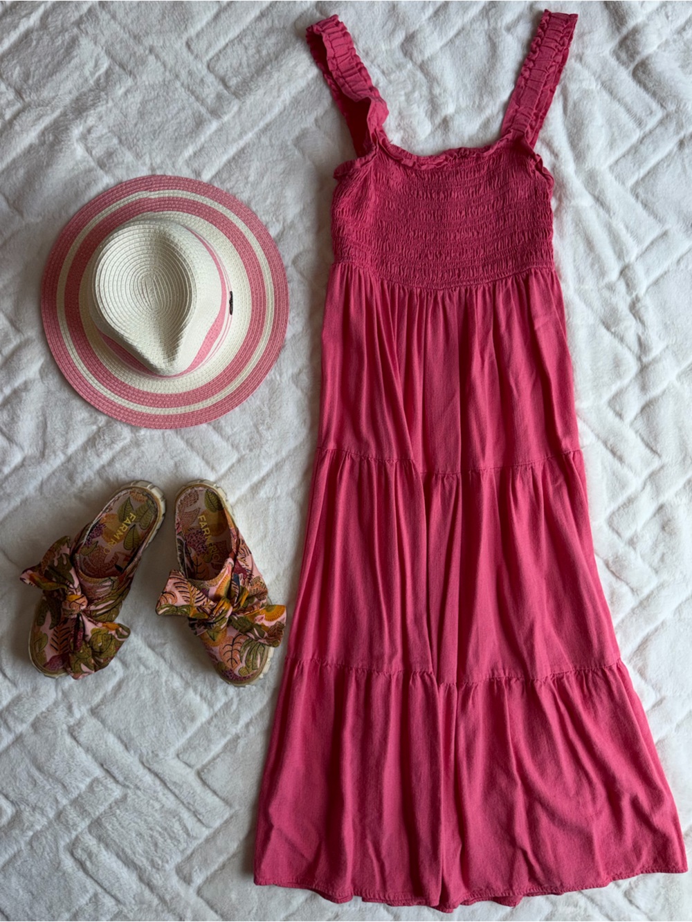 Smocked Full Length Sundress - Copper Key
